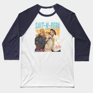 Salt N Pepa / Vintage Aesthetic Design Baseball T-Shirt